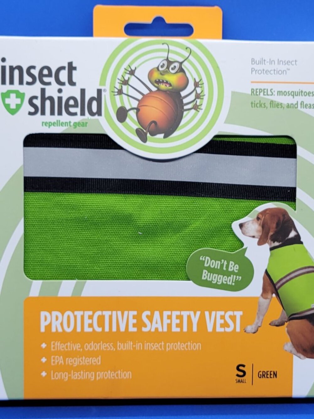 Dog Vest Insect Shield Repellent Gear Protective Safety GREEN Size S Small NEW